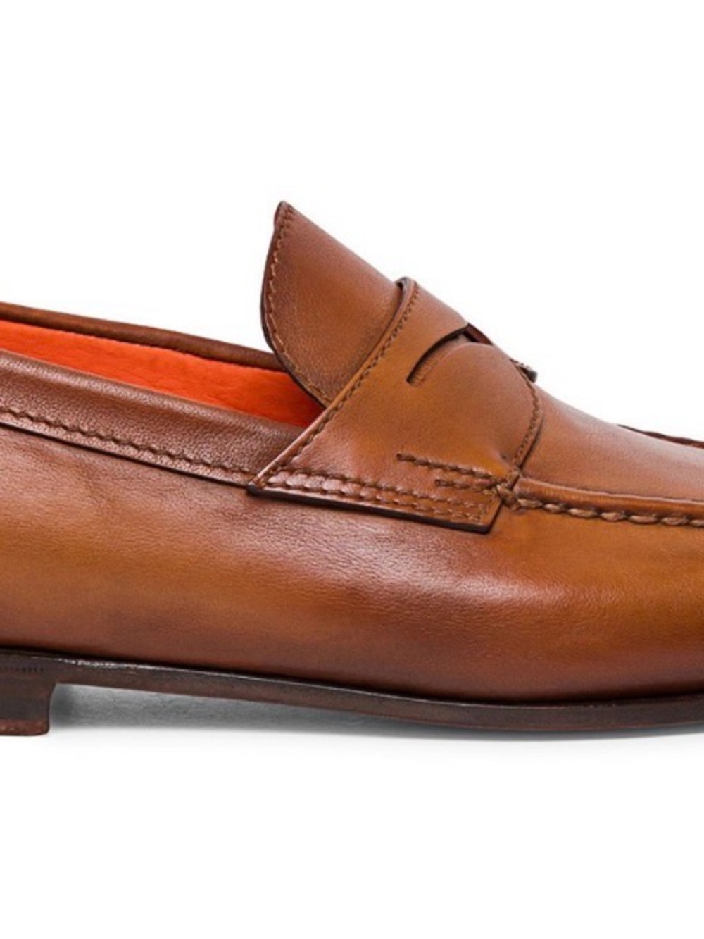 Santoni Brown Leather Penny Loafer Dress Shoes Men’s US 6 UK 5 EU 45. $1100 MSRP